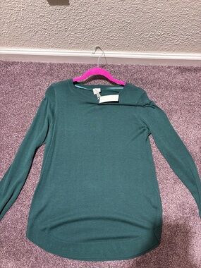 Cupio Teal Green Long Sleeve Knit Top
